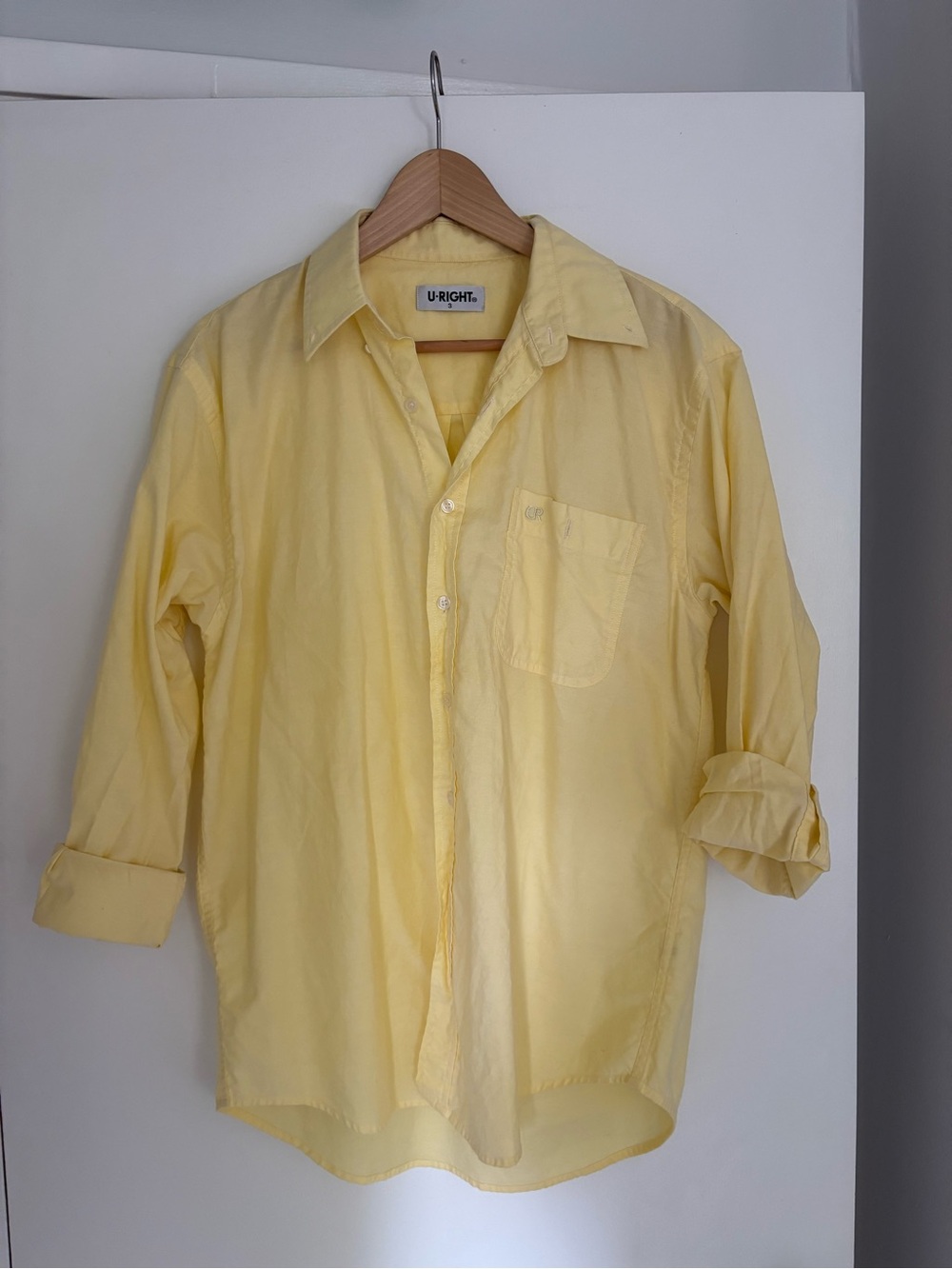Butter Yellow Long-Sleeve Button-Up Shirt